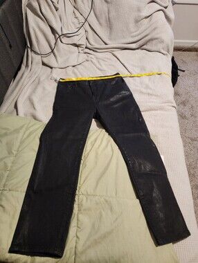 Size 14/32 Good American Black Metalic Jeans